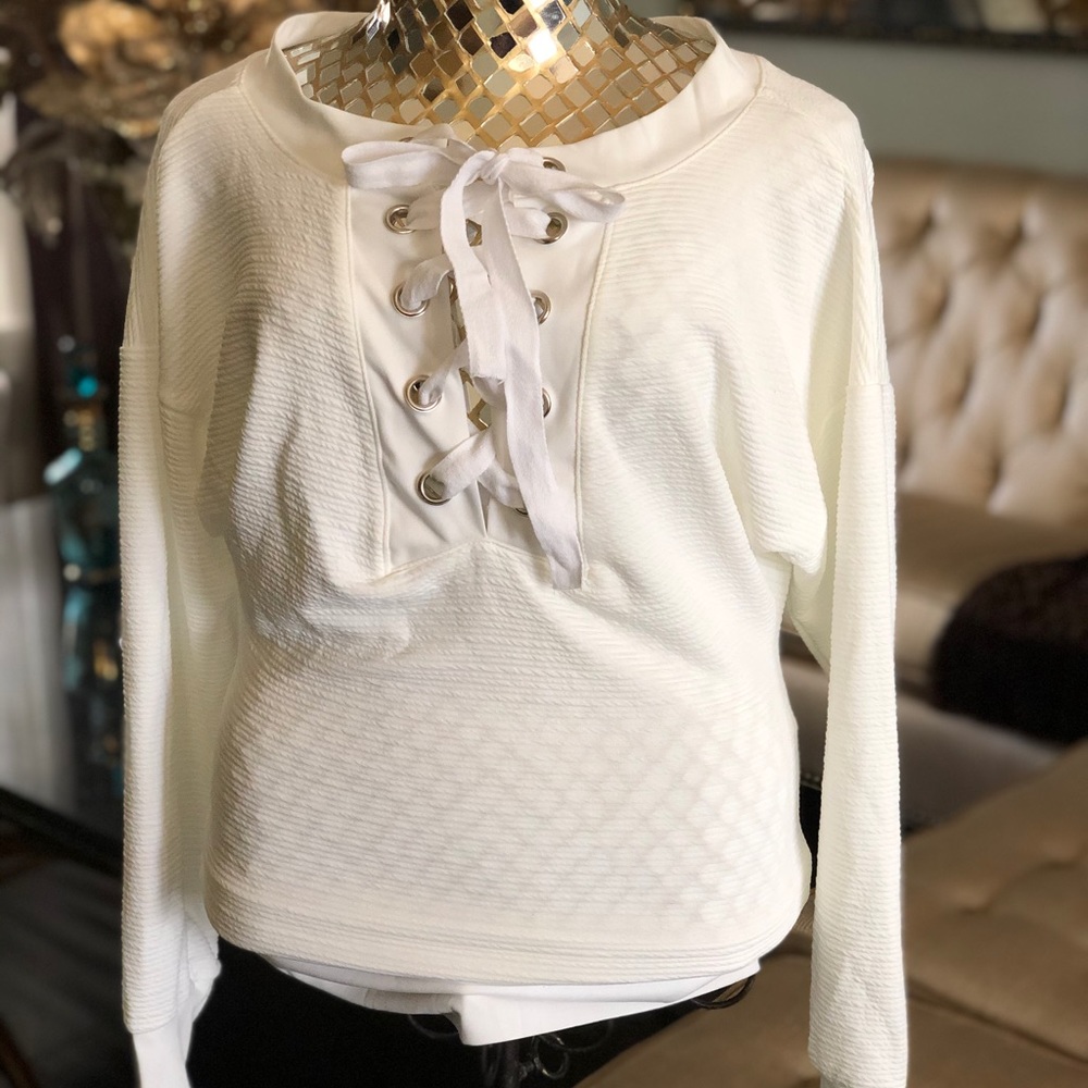 Strap up sweater
